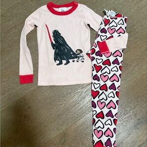 Hanna Andersson size 120 (6/7) Heart Star Wars Kids Pajama Set
